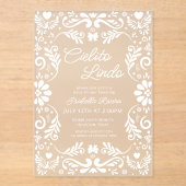 Cielito Lindo Talavera Mexican Niedlich Baby Showe Acryleinladungen (Vorderseite)