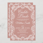 Cielito Lindo Talavera Mexican Pink Baby Shower Einladung (Vorne/Hinten)