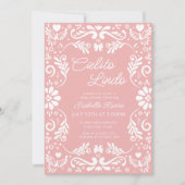 Cielito Lindo Talavera Mexican Pink Baby Shower Einladung (Vorderseite)