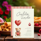 Cielito Lindo teddy heart baby shower Einladung