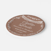 Cielito Lindo Terracotta-Baby-Shower mit Papiergir Pappteller (Schrägansicht)