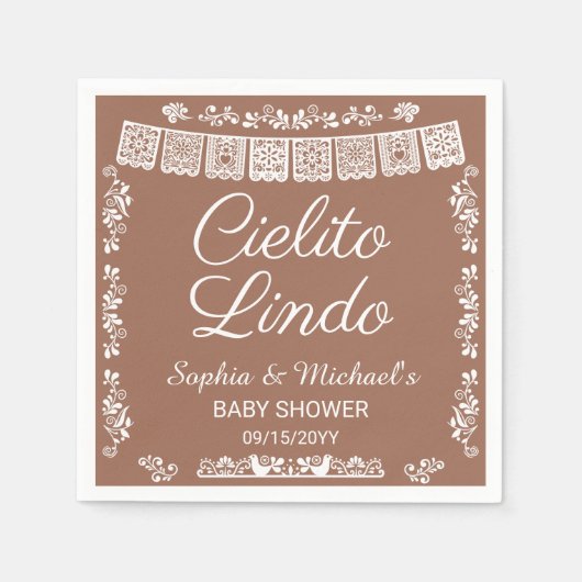 Cielito Lindo terracotta Baby Shower Serviette (Vorderseite)