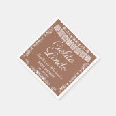 Cielito Lindo terracotta Baby Shower Serviette (Ecke)