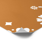 Cielito lindo terracotta Babydusche Begrüßungszeic Poster (Ecke)