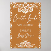 Cielito lindo terracotta Babydusche Begrüßungszeic Poster (Vorne)