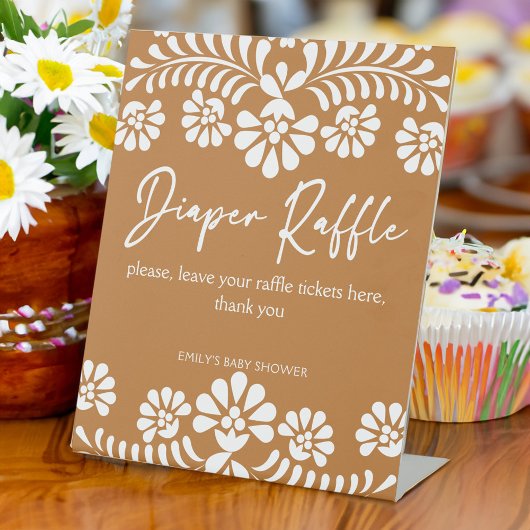 Cielito lindo Terracotta Babydusche Windpreisraffi Sockelschild