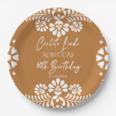 Cielito lindo terracotta mexikanische 60. Geburtst Pappteller (Vorderseite)