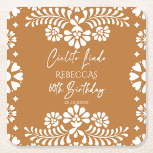 Cielito lindo terracotta mexikanische 60. Geburtst Rechteckiger Pappuntersetzer