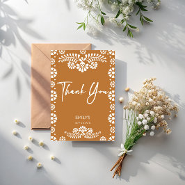 Cielito lindo terracotta Mexiko Babydusche Dankeskarte