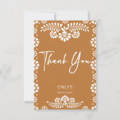 Cielito lindo terracotta Mexiko Babydusche Dankeskarte (Vorderseite)