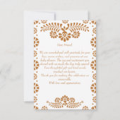 Cielito lindo terracotta Mexiko Babydusche Dankeskarte (Rückseite)