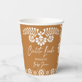 Cielito lindo terracotta Mexiko Babydusche Pappbecher (Rückseite)