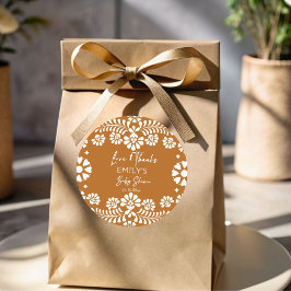 Cielito lindo terracotta Mexiko Babydusche Runder Aufkleber