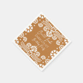 Cielito lindo terracotta Mexiko Geburtstag Brauch Serviette (Ecke)