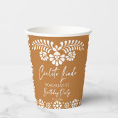 Cielito lindo terracotta Mexiko Geburtstagsparty Pappbecher (Vorderseite)