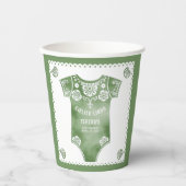 Cielito Lindosage grüne Babykarosseriebucht Babydu Pappbecher (Vorderseite)