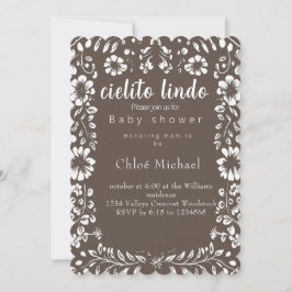 cielto lindo Papel picado Babydusche Einladung