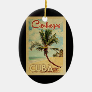 Cienfuegos Cuba Palm Treatment Obelisk Keramik Ornament