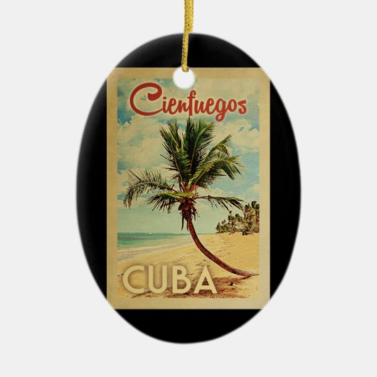 Cienfuegos Cuba Palm Treatment Obelisk Keramik Ornament (Vorne)