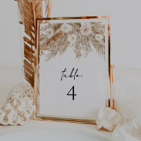 CIERA Bohemisch Pampas Beige Wüste Tischnummern