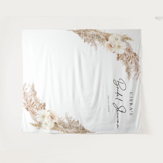 CIERA Bohemisch Pampas Grass Brautparty Wandteppich (Vorderseite (Horizontal))