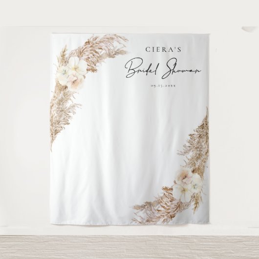 CIERA Bohemisch Pampas Grass Brautparty Wandteppich (Vorderseite)