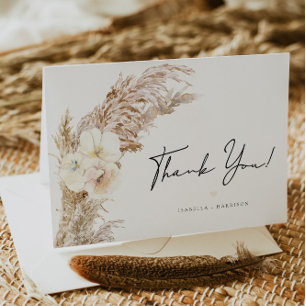 CIERA Boho Dry Pampas Gras Dankeskarte