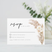 CIERA Boho Dry Pampas Grass RSVP Karte (Stehend Vorderseite)