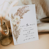 CIERA Boho Dry Pampas Grass Save the Date Einladung