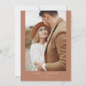 CIERA Boho Terracotta Pampas Foto Save the Date Einladung (Rückseite)