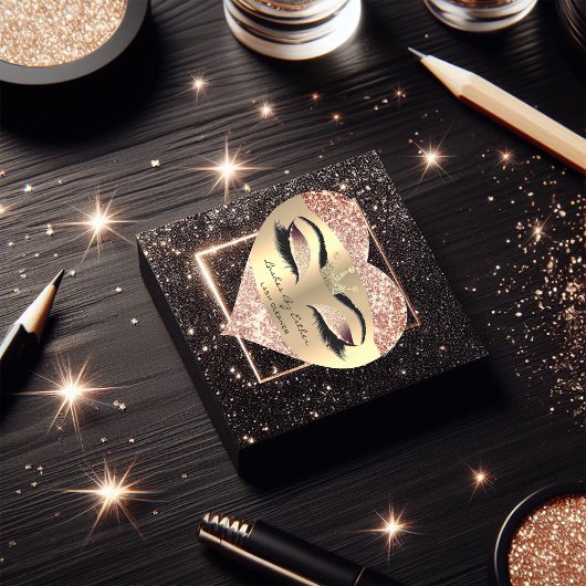 Cierra Glitzer Rose Gold Lash Crown Heart Makeup Herz-Aufkleber