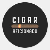 Cigar Aficionado Zigarrenrauchwalzen Runder Aufkleber (Vorderseite)