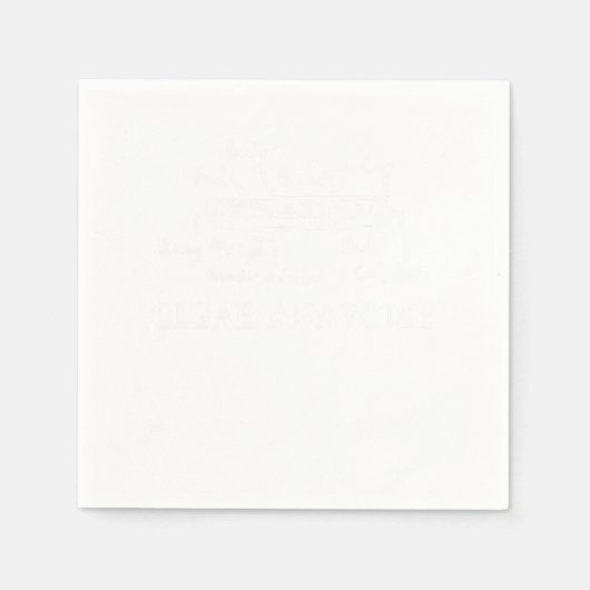 Cigar Anatomie Smoker Humidor Cutter Zigarrengesch Serviette (Vorderseite)