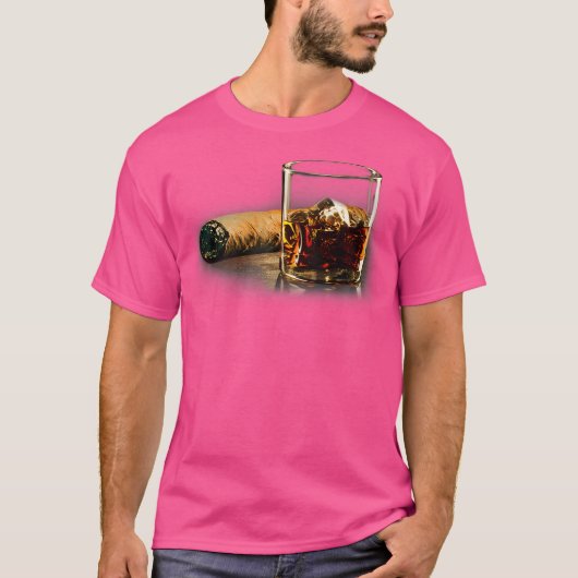 Cigar And Bourbon Great For Cigar Lounge Lovers T-Shirt (Vorderseite)