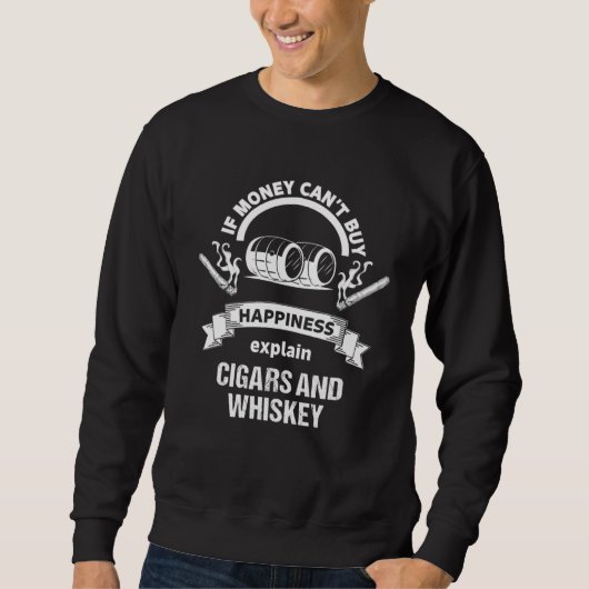 Cigar And Whiskey  For Men Unique Sweatshirt (Vorderseite)