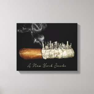 Cigar Art, New York City Poster, Cigar Print, Nyc Leinwanddruck