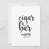 Cigar Bar Affordable Calligraphy Wedding Sign (Vorderseite)