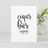 Cigar Bar Affordable Calligraphy Wedding Sign (Stehend Vorderseite)