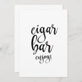 Cigar Bar Affordable Calligraphy Wedding Sign (Vorne/Hinten)