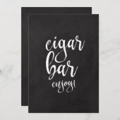 Cigar Bar Affordable Chalkboard Wedding Sign (Vorne/Hinten)