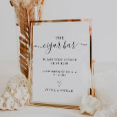 Cigar Bar Sign | Moderne Hochzeitsdrucktechnik Sockelschild