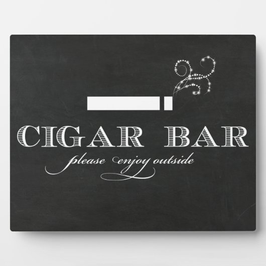 Cigar Bar Sign Table Easel Fotoplatte (Vorderseite)