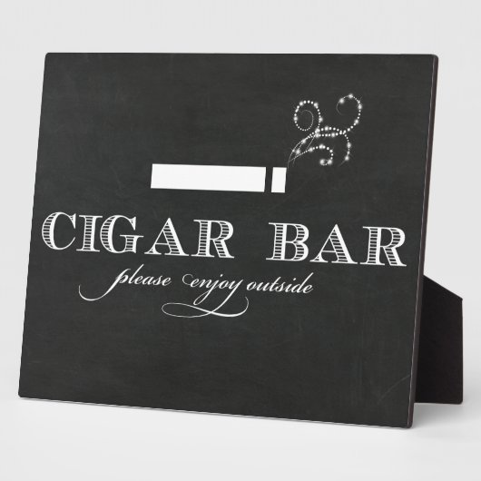 Cigar Bar Sign Table Easel Fotoplatte (Seite)