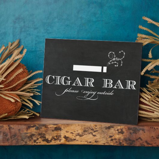Cigar Bar Sign Table Easel Fotoplatte (Seite)