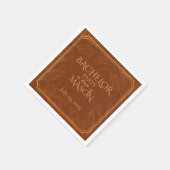 Cigar Bar Theme Bachelor Party Serviette (Ecke)