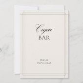Cigar Bar Vintag Light Gray Sign Einladung (Vorderseite)