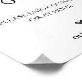 Cigar Bar Wedding Bar Script Sign Poster (Ecke)