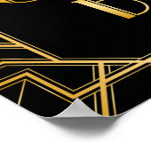 Cigar Bar Wedding Sign | Gatsby Art Deco Poster (Ecke)