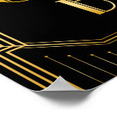 Cigar Bar Wedding Sign | Gatsby Art Deco Poster (Ecke)