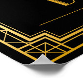 Cigar Bar Wedding Sign | Gatsby Art Deco Poster (Ecke)